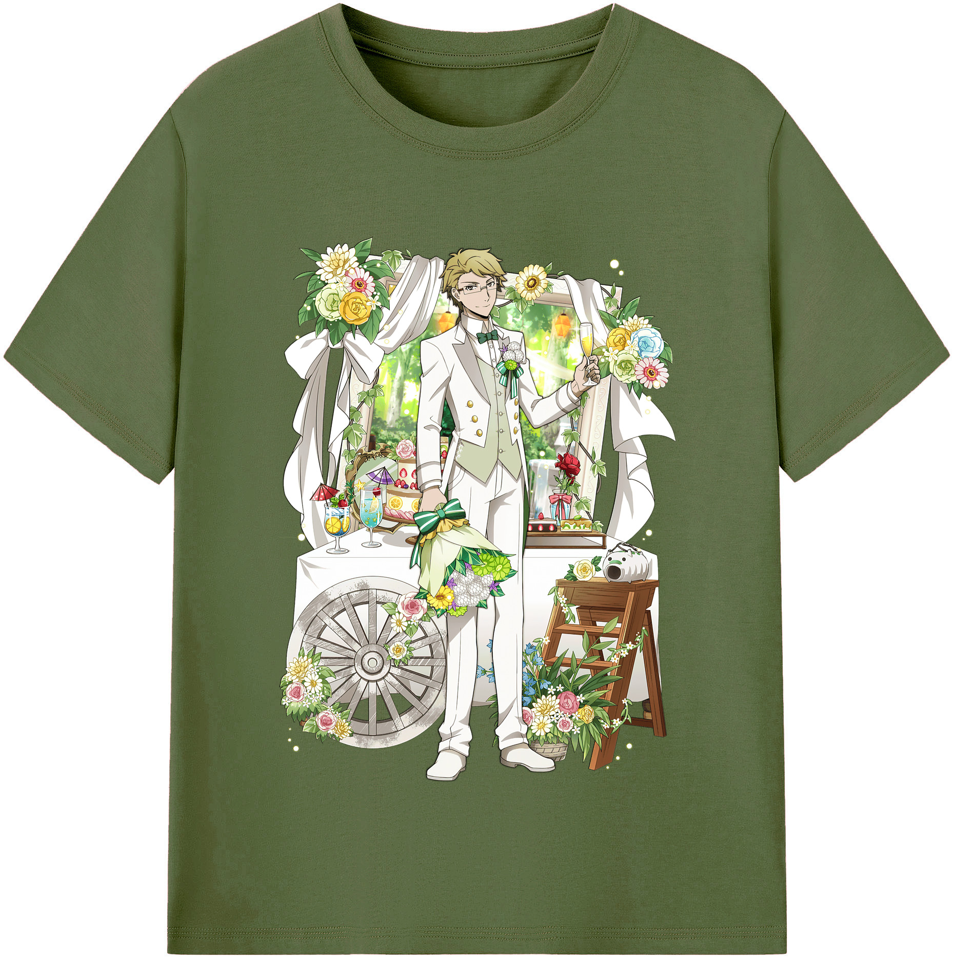 （画像用） 文豪ストレイドッグス Bungo Stray Dogs 綿100％半袖Tシャツ（フロントプリント）
